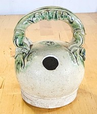 15th cent. Vietnam Tri-Color Lime Pot Chu Dao Kiln Antique 6.25