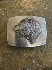 Vintage 1979 Great American Buckle Co Bear Belt Buckle #513 Limited Edition USA picture