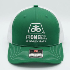 Scarce Richardson 112 Pioneer Seed 100 Years Snapback Hat Cap Green Trucker Cap picture