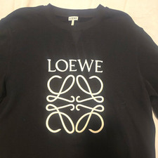 Loewe Black Crew Neck Pullover Sweatshirt XL Long Sleeve Logo *small hole picture