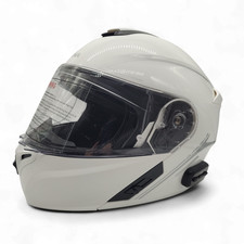 Sena Outrush R Modular Bluetooth Helmet XL Gloss White w/ Intercom System picture