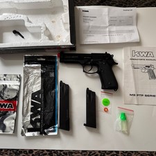 KWA Full Metal M9 ptp GBB pistol with  15 rd and 32 rd magazine  picture