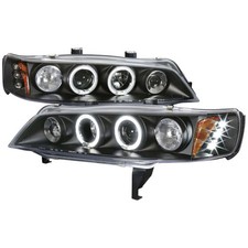 Fits 94-97 HONDA ACCORD Halo LED Projector Headlight With Clear Lens picture