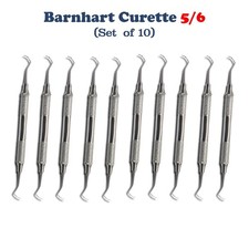 10 X Dental Barnhart Double Ended 5/6 Curette Hollow Handle Anterior Scalers picture