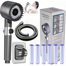 High Pressure Filtered Shower Head with 6 Replacement Filters & Massage Brush picture
