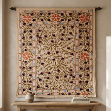 Vintage Suzani Wall Hanging Embroidered Floral Tapestry Boho Home Decor picture