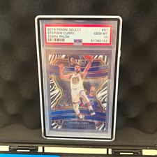 Panini 2019-20 Select Concourse Stephen Curry Zebra Prizm #91 PSA 10 picture