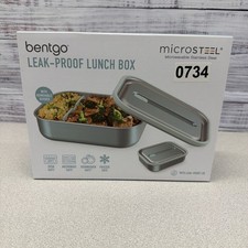 Bentgo MicroSteel Lunch Box - Leak-Proof - Microwave-Safe - Bento Aqua picture