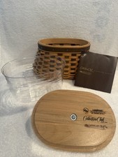 RARE Longaberger 2006 American Craft Fireside Basket W/ Lid & Plastic Liner picture