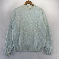 Vintage Brooks Brothers Sweater men's 44 large Blue Shetland Wool Scotland NEW picture