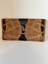 Vintage Carlos Falchi Patchwork Exotic Skin Envelope Clutch (Mid-to-Late 70s) picture