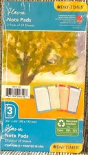NEW Day-Timer Flavia NOTE PADS 6 Ring Size 3  2 Pad of 24 Sheets Planner #12 picture