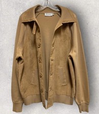 Vtg St. Croix Zephyr Wool Faux Suede Rockabilly Jacket XL 23.5”x28.5” *READ* picture