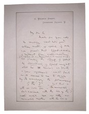 AUTOGRAPH LETTER SIGNED,  H. R. HAWEIS (1838-1901), ENGLISH CLERGYMAN & AUTHOR picture