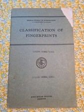 Vintage 1936 FBI Classification of Fingerprints 1st Edit J Edgar Hoover Burbank picture