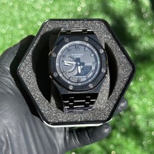 Casio G-Shock GA-2100 AP Custom Full Steel Black Watch w/ Box & Case picture