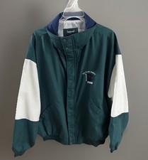 Vintage Brunswick 300 Club Perfect Game Bowling Jacket XL Green and White USA picture