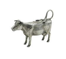 19th Century Dutch Sterling Silver Cow Creamer Jug Antique c1890s picture