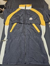 Pro Star Athlete Steelers Jacket XL Windbreaker Vintage With Hood picture