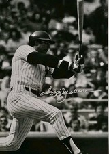 REGGIE JACKSON AUTO/SIGNED Original B/W PHOTOGRAPH 1977 WS NY Yankees 10x14 Big picture
