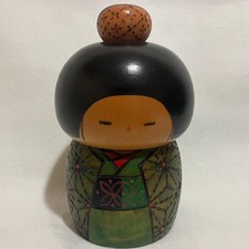 Kazuo Takamizawa Creative Kokeshi Doll 17cm Japanese Wooden Doll Collectible 15+ picture