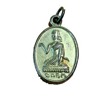 Vtg Thai Buddhist Buddha Amulet Pendant Spiritual Charm Meditation Boho Blessing picture