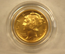 2016-W 10c Gold Mercury Dime Centennial 24K  1/10 oz .9999 Fine Gold ** (LOT #1) picture