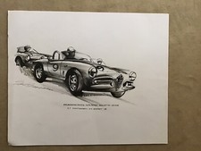 AUTOMOBILIA/Alfa Romeo Giulietta Veloce ORIGINAL DRAWING/BOB GROSSMAN/SIGNED picture
