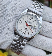 Vintage Citizen Automatic Men Fluted Basel day date 21 Jewels refurbished Watch* picture