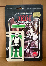 Lili Ledy 1983 Star Wars ROTJ -SHORT SNOUT- Biker Scout Figure on BLACK Cardback picture