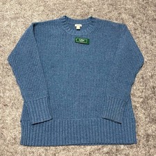 L.L. Bean Blue Donegal Ribbed Crewneck Sweater Vintage Retro Size Small NWT picture