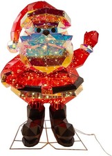Kurt Adler 30 Inch 150L Warm White LED Iridescent Santa picture