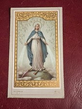 Vintage Catholic Holy Card - Gilded - Our Lady of Grace 1950's picture