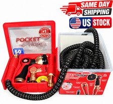 Pocket Hose Copper Head 50FT Expandable Garden Hose 650 PSI w/ Spray Nozzle NEW picture