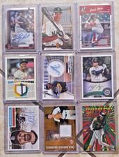 HUGE AUTO, JERSEY, GAME USED, ROOKIE, BASEBALL CARD LOT LOADED picture