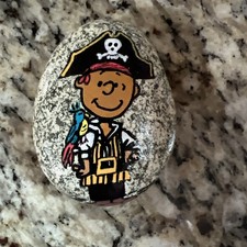 hand painted rocks .. Peanuts Franklin , Pirate 🏴‍☠️  picture
