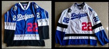 NHL MLB Replica Dodgers Hockey Jersey. Choose Color, Size, any Name, and Number picture