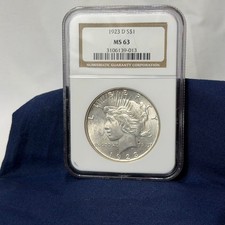 1923 D Peace Dollar $1 NGC MS 63 Coin picture
