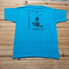 Vintage 90s Colonneh Lodge 137 American Indian Weekend Scouts Graphic T-Shirt XL picture