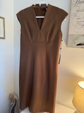 Tommy Hilfinger Brown Dress V Neck With Zipper Back  Size 6 picture