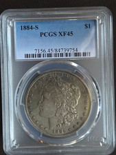 1884 S Morgan Silver Dollar PCGS XF45 picture