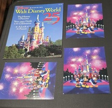 Walt Disney World 25th Anniversary Commemorative Magazine 3 Postcard Prints 1997 picture