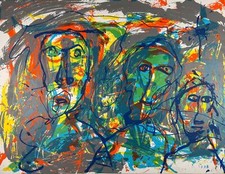 ALEJANDRO SANTIAGO Mexican Master Original Hand Signed Bon A Tirer Serigraph n3 picture