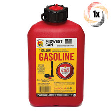 1x Can Midwest Flame Shield 1210 Safe Gasoline Can | Spout Included | 1 Gallon picture