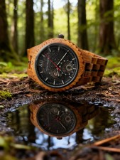Avant Wood Automatic Skeleton Watch Wooden Bracelet Limited Edition w/ Box picture