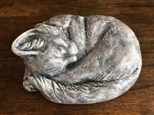 Cat Kitty Monument Statue Concrete Memorial Sleeping Grave Marker New Kitten Pet picture