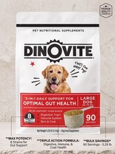 Dinovite Large Dog Optimal Gut Health Supplement (46-75 lbs) - 90 Servings, 5.29 picture