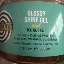 Curldaze Glossy Shine Gel Kukui Oil Sulfate Paraben Silicone-Free 12 fl oz picture
