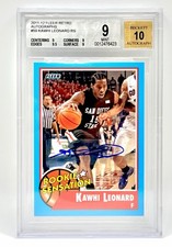 2011-12 Fleer Retro Kawhi Leonard Rookie Sensation Autograph Blue #59 Auto BGS 9 picture