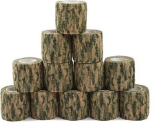 12Rolls Camo Tape Wrap Camouflage Self-Adhesive Camo Stick Bandage for Outdoor picture